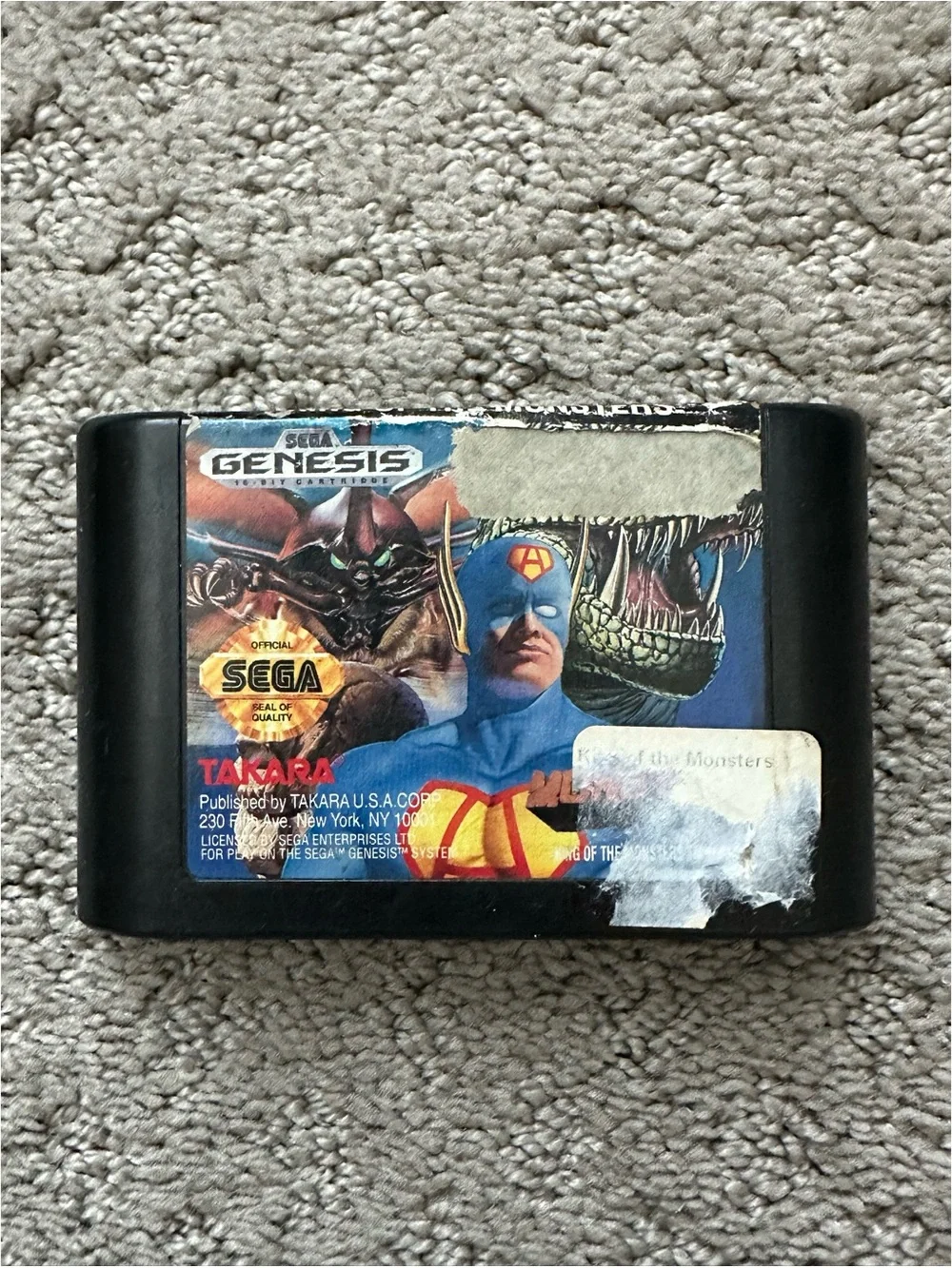 Sega Genesis Model 1 Console Model MK-1631 + King of the Monsters Game Untested